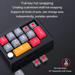 MKESPN 13 Tasten RGB Multifunktions-Makro-Programmierung Mechanisches Tastenfeld kabelgebunden mit Drehknopf-Tastatur