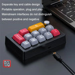 MKESPN 13 Tasten RGB Multifunktions-Makro-Programmierung Mechanisches Tastenfeld kabelgebunden mit Drehknopf-Tastatur