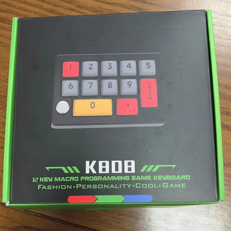 MKESPN 13 Tasten RGB Multifunktions-Makro-Programmierung Mechanisches Tastenfeld kabelgebunden mit Drehknopf-Tastatur