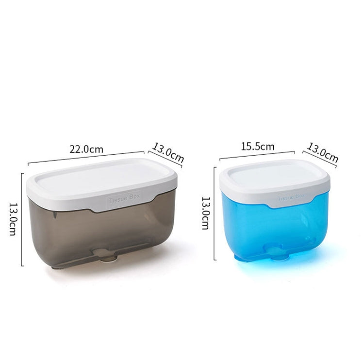 Badezimmer Wandmontierte transparente wasserdichte Tissue-Box, ohne Bohren, WC Aufbewahrungsregal, Groß (Schwarz), Groß (Pink), Klein (Schwarz), Klein (Pink)