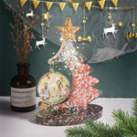 Kristall-Epoxidharz-Weihnachtsbaum-Silikonform, ohne Perlenkette, mit 10 goldenen Perlenketten, mit 10 silbernen Perlenketten, mit 10 bunten Perlenketten