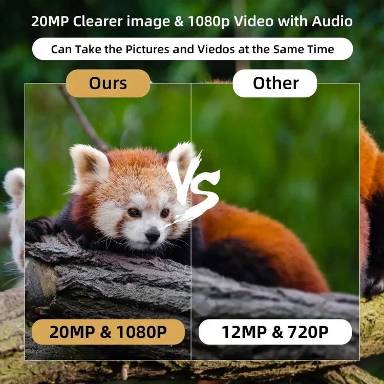 20 MP 1080P Wildkamera mit Nachtsicht für die Wildbeobachtung, MiNi301