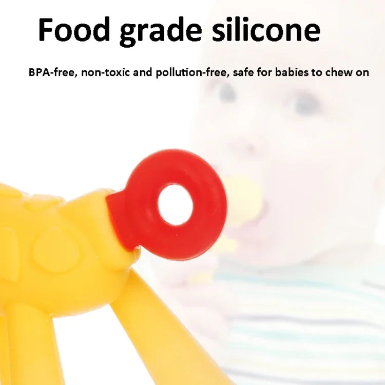 XUNYI Baby Giraffe Rattles Teether Kids Silicone Bite Toy, Drop Box Yellow, Drop Box Pink, Drop Box Green, Rectangular Box Yellow, Rectangular Box Pink, Rectangular Box Green