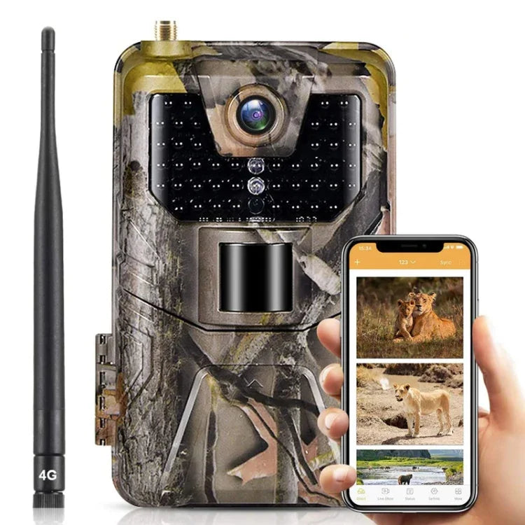 36MP 4K 4G Wildkamera mit APP-Fernbedienung zur jederzeitigen Anzeige von Fotos/Videos, HC-900Pro