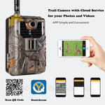 36MP 4K 4G Wildkamera mit APP-Fernbedienung zur jederzeitigen Anzeige von Fotos/Videos, HC-900Pro