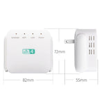 2,4G 300M Wi-Fi-Verstärker Langstrecken-WiFi-Repeater Drahtloser Signalverstärker, US-Stecker Weiß, EU-Stecker Weiß, UK-Stecker Weiß, US-Stecker Schwarz, EU-Stecker Schwarz, UK-Stecker Schwarz