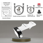 Bidet-Toilettenaufsatz mit warmem und kaltem Doppeldüsen-Waschmodus für die persönliche Hygiene, 7/8 für Nordamerika, 1/2 für Asien/Australien/UK, 3/8 für Europa