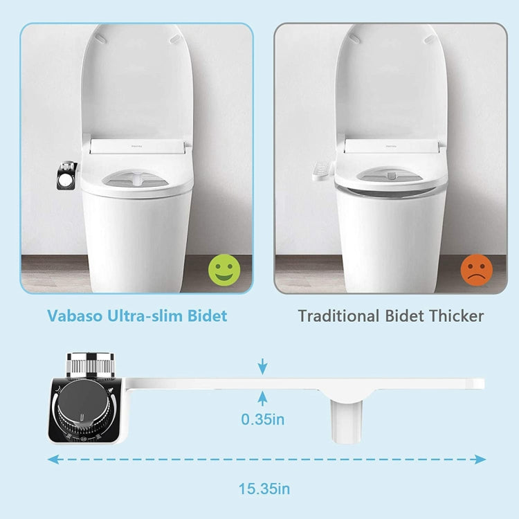 Bidet-Toilettenaufsatz mit warmem und kaltem Doppeldüsen-Waschmodus für die persönliche Hygiene, 7/8 für Nordamerika, 1/2 für Asien/Australien/UK, 3/8 für Europa