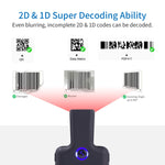 HC101D 2D Bluetooth Barcode-Scanner kabelloser Rückclip Telefon Barcode-Leser, 2D Mitte, 2D Seite