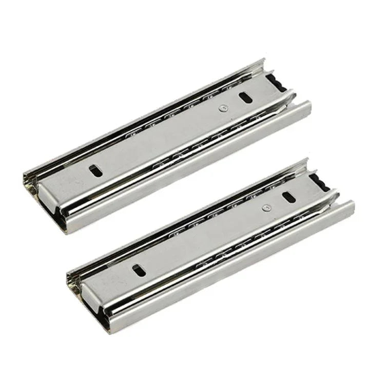 1 Paar verdickte dreiteilige Kugelführungsschiene, gedämpfter Schubladenauszug, 4 Zoll 10 cm, 6 Zoll 16 cm, 8 Zoll 20 cm
