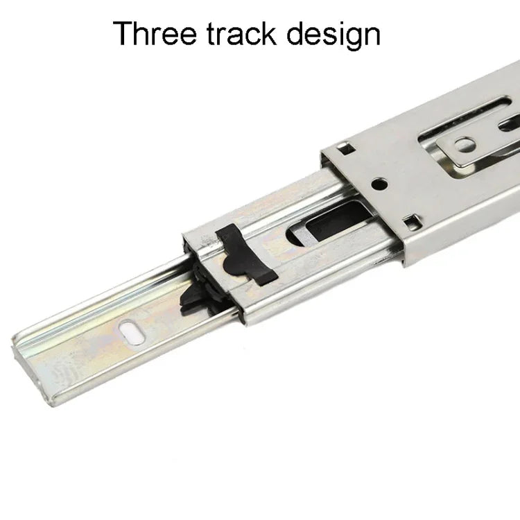 1 Paar verdickte dreiteilige Kugelführungsschiene, gedämpfter Schubladenauszug, 4 Zoll 10 cm, 6 Zoll 16 cm, 8 Zoll 20 cm