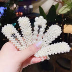 5-teiliges Set Perlenhaarspangen, große Haarspangen, Haarnadeln, Haarspangen für Damen und Mädchen