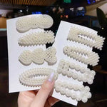 5-teiliges Set Perlenhaarspangen, große Haarspangen, Haarnadeln, Haarspangen für Damen und Mädchen