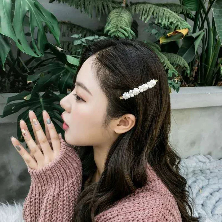 5-teiliges Set Perlenhaarspangen, große Haarspangen, Haarnadeln, Haarspangen für Damen und Mädchen