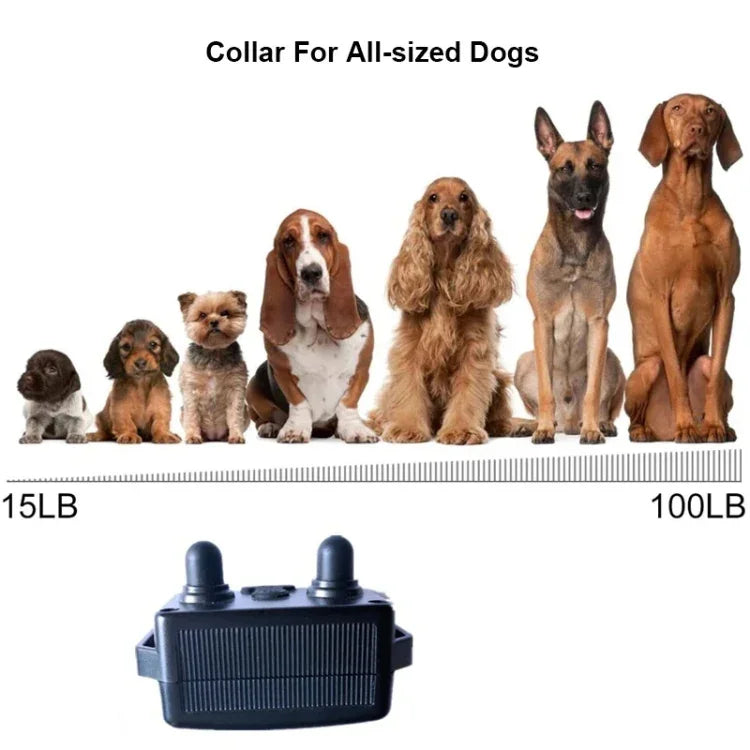 800 m Fernbedienung Hundetrainer Antibellhalsband mit Elektroschock und Vibration