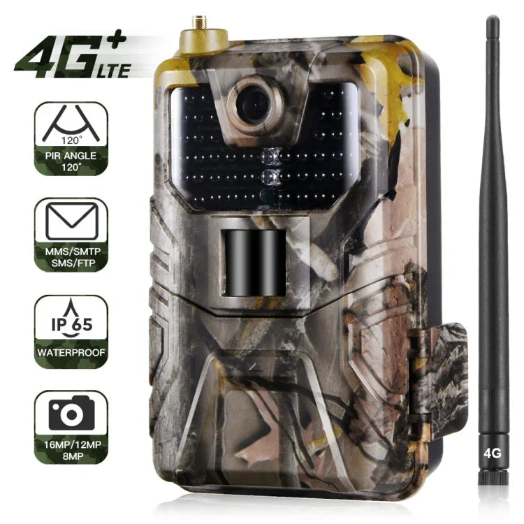 20MP 2K Wildkamera Jagdkamera Fotofalle Nachtsicht 4G SMS MMS SMTP Mobilfunk Überwachungskamera, HC-900LTE