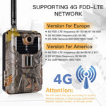 20MP 2K Wildkamera Jagdkamera Fotofalle Nachtsicht 4G SMS MMS SMTP Mobilfunk Überwachungskamera, HC-900LTE