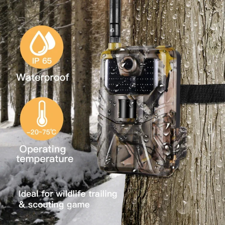 20MP 2K Wildkamera Jagdkamera Fotofalle Nachtsicht 4G SMS MMS SMTP Mobilfunk Überwachungskamera, HC-900LTE