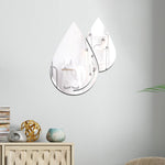 2Stk./Set Acryl Wassertropfen Spiegel Stereo Wandaufkleber Wohnzimmer Schlafzimmer Dekorative Aufkleber Weicher Spiegel, Wassertropfen