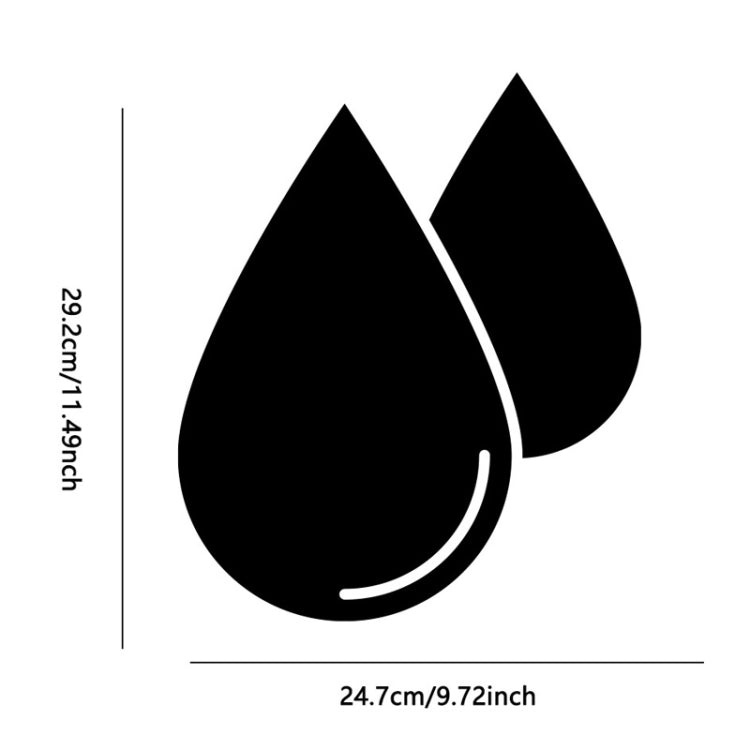 2Stk./Set Acryl Wassertropfen Spiegel Stereo Wandaufkleber Wohnzimmer Schlafzimmer Dekorative Aufkleber Weicher Spiegel, Wassertropfen