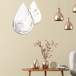 2Stk./Set Acryl Wassertropfen Spiegel Stereo Wandaufkleber Wohnzimmer Schlafzimmer Dekorative Aufkleber Weicher Spiegel, Wassertropfen
