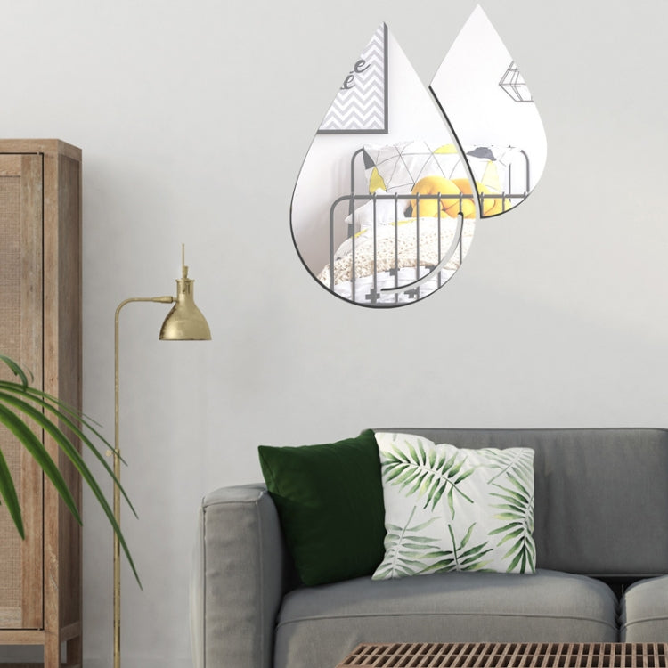 2Stk./Set Acryl Wassertropfen Spiegel Stereo Wandaufkleber Wohnzimmer Schlafzimmer Dekorative Aufkleber Weicher Spiegel, Wassertropfen