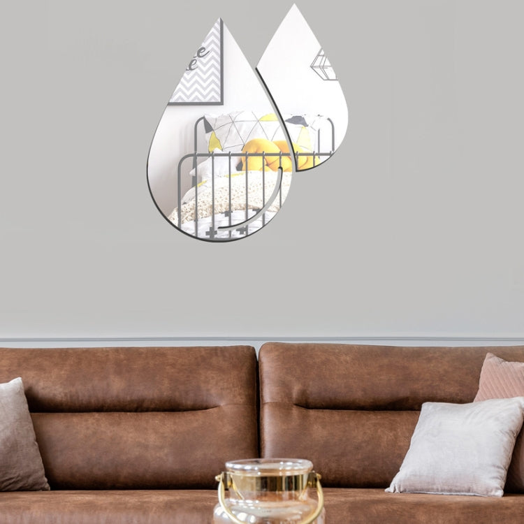 2Stk./Set Acryl Wassertropfen Spiegel Stereo Wandaufkleber Wohnzimmer Schlafzimmer Dekorative Aufkleber Weicher Spiegel, Wassertropfen
