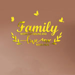 Acryl "Familylove" Stereoskopische Spiegel Wandaufkleber Selbstklebende Dekoration Weicher Spiegel, Familylove