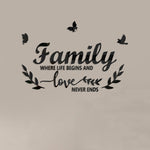 Acryl "Familylove" Stereoskopische Spiegel Wandaufkleber Selbstklebende Dekoration Weicher Spiegel, Familylove