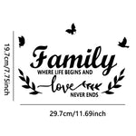 Acryl "Familylove" Stereoskopische Spiegel Wandaufkleber Selbstklebende Dekoration Weicher Spiegel, Familylove