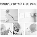 UK 3-Loch Babysteckdosenschutzabdeckung, rund schwarz, rund transparent, birnenförmig weiß