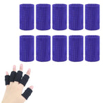 10er-Set Basketball-Fahrrad-Fingerschutz-Hülsen, Fingergelenk-Stretch-Strick-Sportschutz, Schwarz, Hautfarben, Blau, Grau