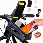 WILD MAN M30 1L Hartschalen Mountainbike Vorderradträger Tasche TPU Touchscreen Fahrradzubehör, M30 (Schwarz), M30 (Schwarz Rot)