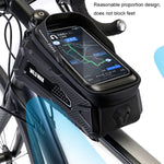 WILD MAN M30 1L Hartschalen Mountainbike Vorderradträger Tasche TPU Touchscreen Fahrradzubehör, M30 (Schwarz), M30 (Schwarz Rot)