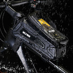 WILD MAN M30 1L Hartschalen Mountainbike Vorderradträger Tasche TPU Touchscreen Fahrradzubehör, M30 (Schwarz), M30 (Schwarz Rot)