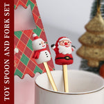 4 Stück/Packung Weihnachten Cartoon Puppe Edelstahl Besteck, A Löffel Gabel, D Löffel
