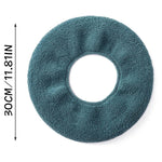 Universelles gestricktes waschbares Toilettenpolster, verdickter warmer Toilettensitzbezug für Zuhause, mit Griff Pink, mit Griff Grau, mit Griff Blau, flach Pink, flach Grau, flach Blau