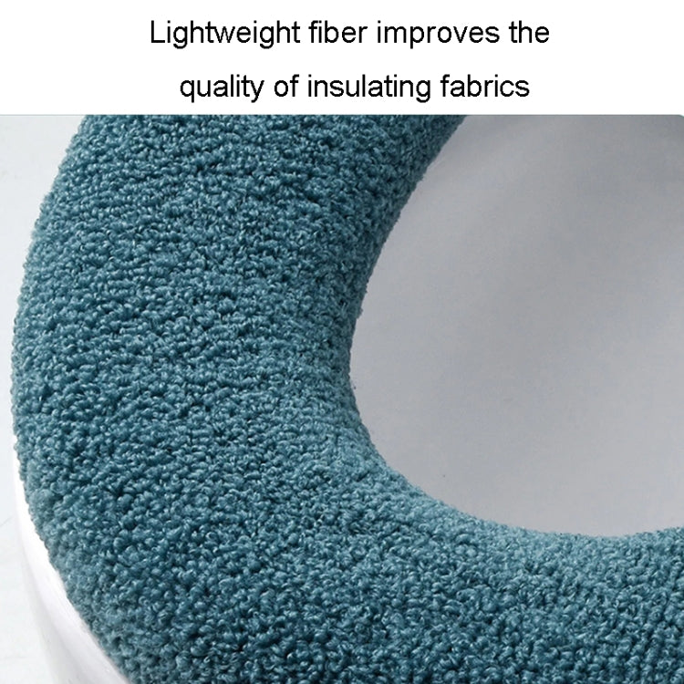 Universelles gestricktes waschbares Toilettenpolster, verdickter warmer Toilettensitzbezug für Zuhause, mit Griff Pink, mit Griff Grau, mit Griff Blau, flach Pink, flach Grau, flach Blau