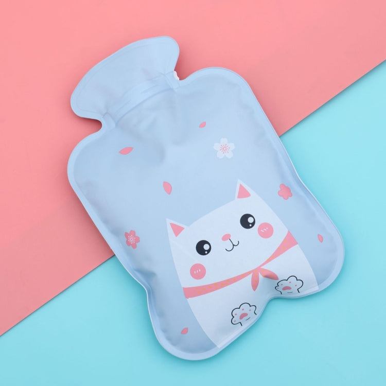 Cartoon wassergefüllte Wärmflasche, Mini, hohe Dichte, PVC, Winter, Wärmebeutel, Stil und Farbe zufällige Lieferung, klein 17x11cm, groß 14.5x21cm