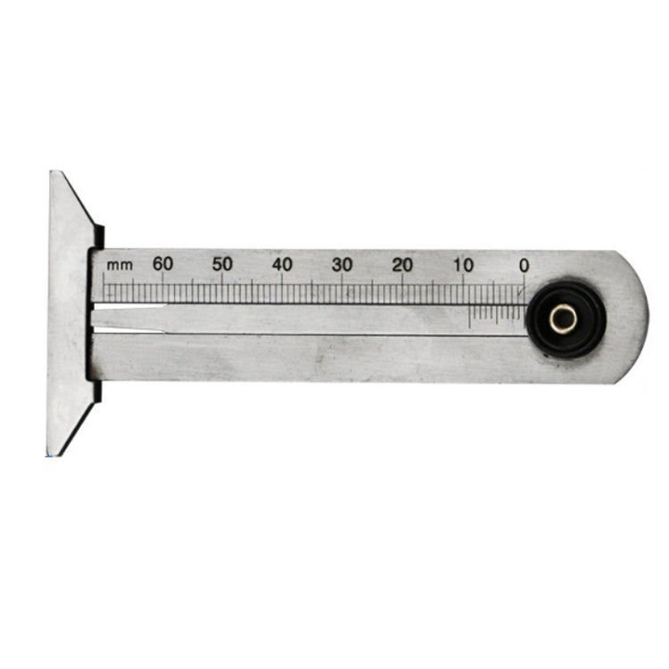 Stainless Steel Tire Tread Vernier Depth Gauge, 0-30mm, 0-50mm, 0-60mm