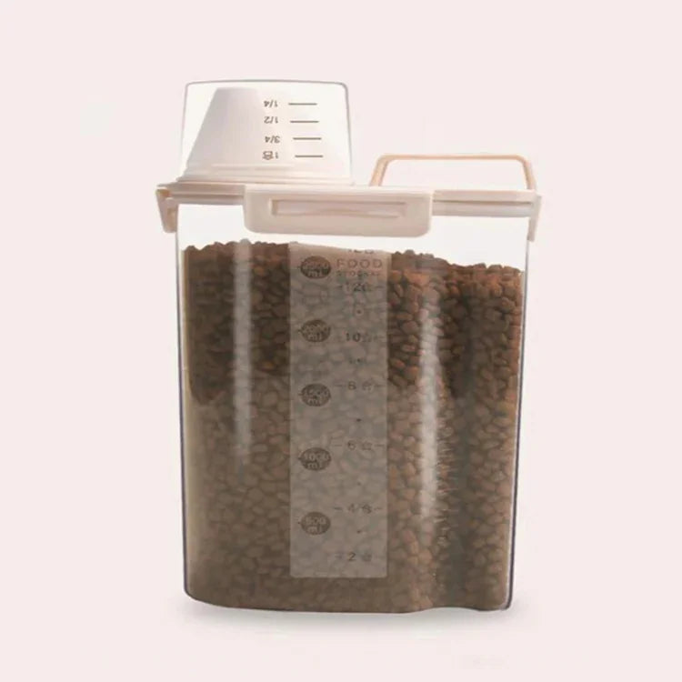 Aufbewahrungseimer für Hundefutter mit 4 Schnappverschlüssen, feuchtigkeitsbeständig und versiegelt, 1,5 l, 2,5 l