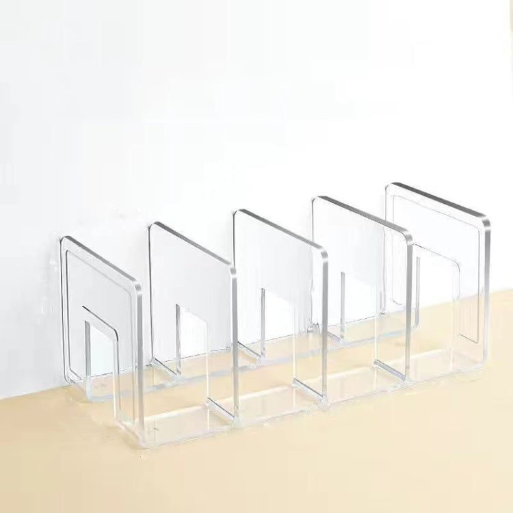 Acrylic Desktop Bookend Book Storage Rack Office Stationery Bookshelf, Regular Transparent, Thicken Transparent With Groove, Thicken Transparent, Thicken Green, Thicken Purple