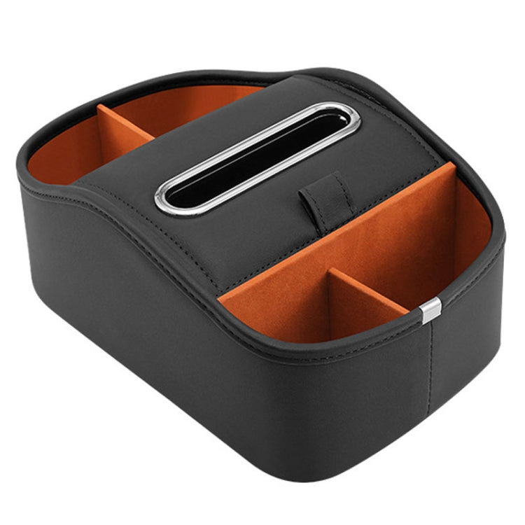 Cat Supplies Leather Storage Box Car Split Paper Tissue Box, Classic Black, Warm Beige
