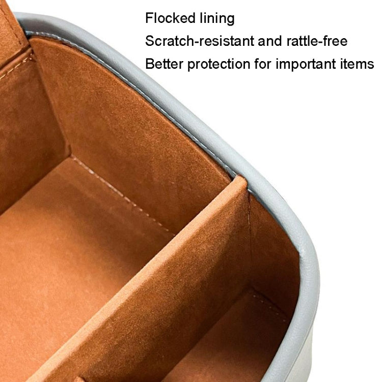 Cat Supplies Leather Storage Box Car Split Paper Tissue Box, Classic Black, Warm Beige