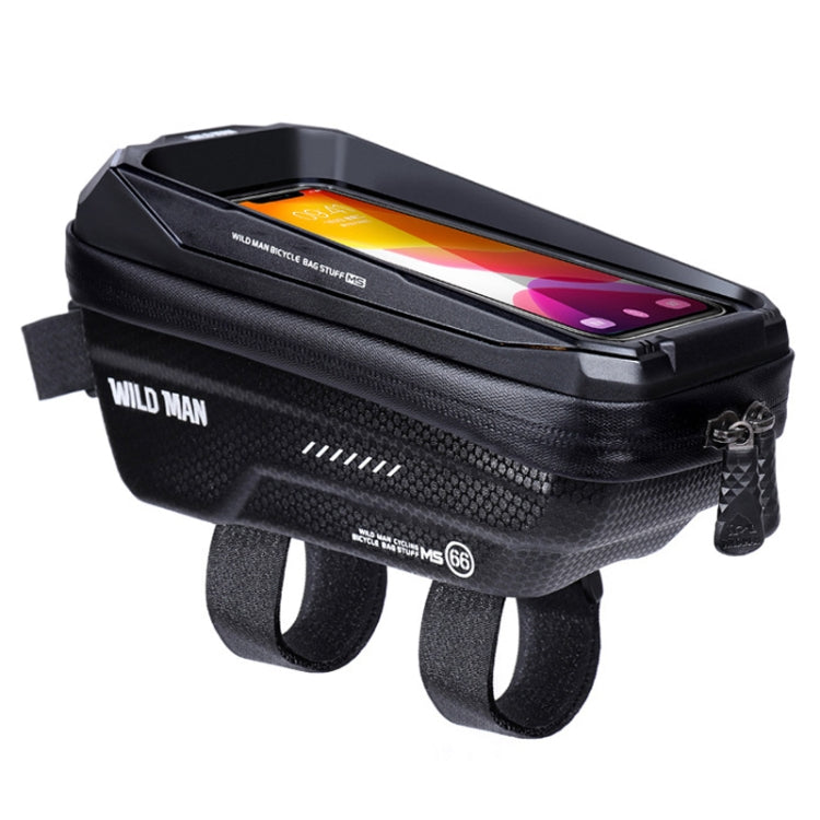 WILD MAN MS66 1,2L EVA Hartschalen Fahrrad Vorderradträger Tasche Touchscreen Handytasche, MS66