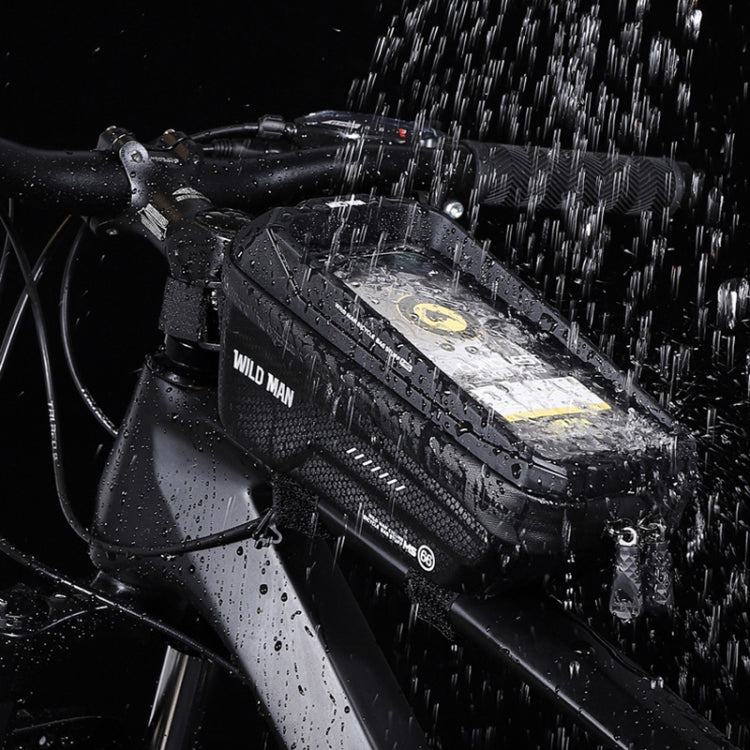 WILD MAN MS66 1,2L EVA Hartschalen Fahrrad Vorderradträger Tasche Touchscreen Handytasche, MS66