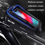 WILD MAN MS66 1,2L EVA Hartschalen Fahrrad Vorderradträger Tasche Touchscreen Handytasche, MS66