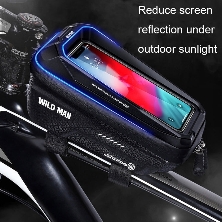 WILD MAN MS66 1,2L EVA Hartschalen Fahrrad Vorderradträger Tasche Touchscreen Handytasche, MS66