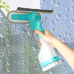 4-in-1 Doppelseitiger Glaswischer Fensterabzieher Tragbarer Sprühspiegel Autoglasreiniger, YJ520
