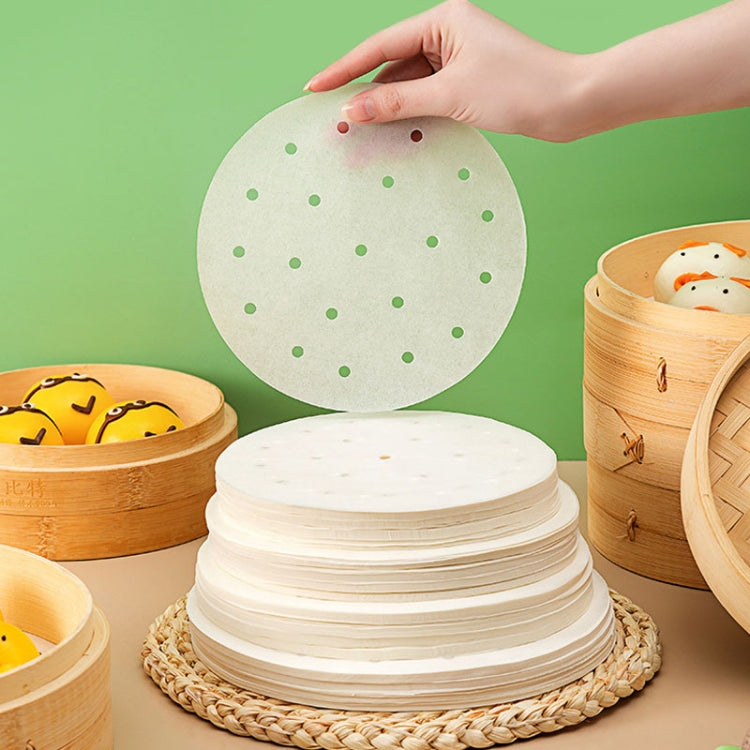 100 Stück /Pack Dampfgarerpapier Antihaft Einweg Fettabweisendes Papier Runde Heißluftfritteusenunterlage, 6 Zoll (15,2cm), 7 Zoll (17,78cm), 8 Zoll (20,3cm), 9 Zoll (22,86cm)